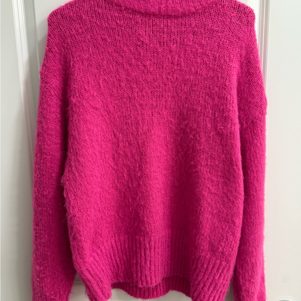 a new day Vibrant Pink Turtleneck Sweater